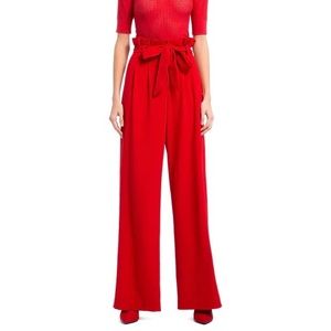 alice + olivia size 6 red wide leg pants